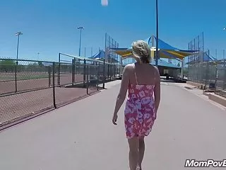 Tight body milf takes it in the ass at public park