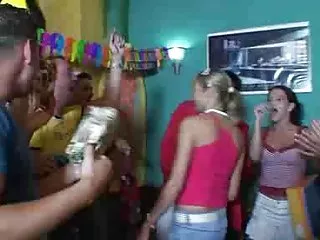 Blonde teen gets a big birthday surprise bar blonde